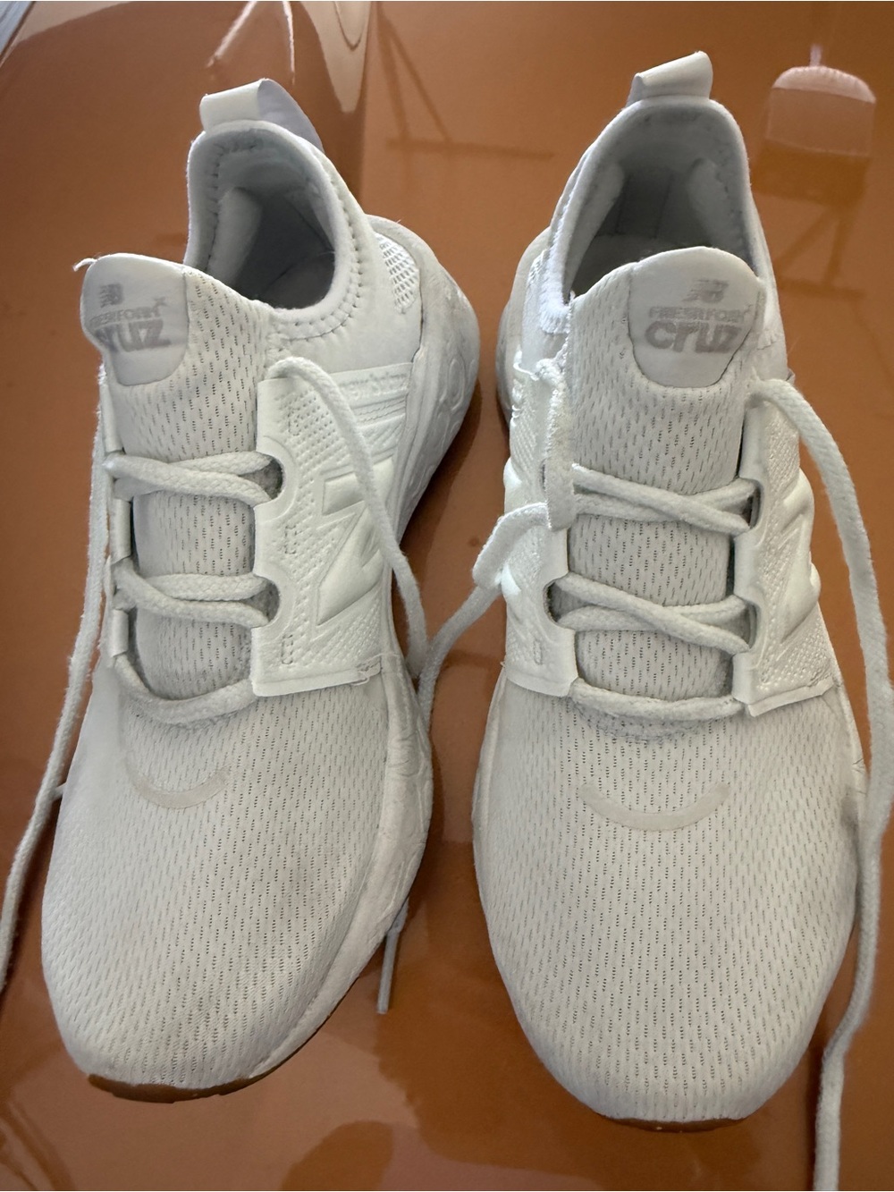 New Balance Fresh Foam All-White Athletic Sneakers - New Balance Cruz Style 7.5